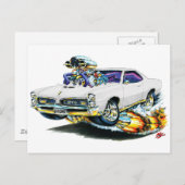 1966-67 GTO witte auto Briefkaart (Voorkant / Achterkant)