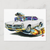 1966-67 GTO witte auto Briefkaart (Voorkant)