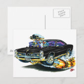 1966-67 GTO zwarte auto Briefkaart (Voorkant / Achterkant)