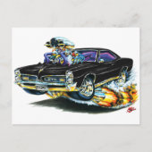 1966-67 GTO zwarte auto Briefkaart (Voorkant)