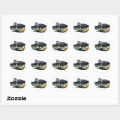 1966-67 GTO zwarte auto Ronde Sticker (Vel)
