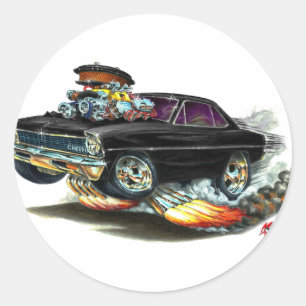 1966-67 Nova Black Car Ronde Sticker