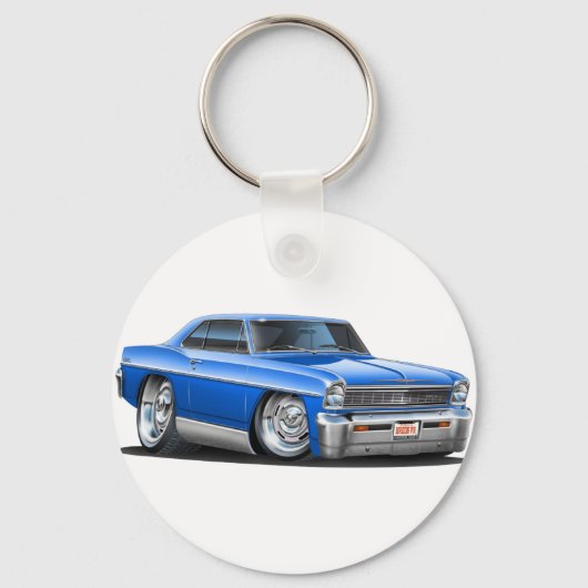 1966-67 Nova Blue Car Sleutelhanger (Voorkant)