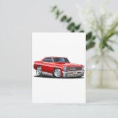 1966-67 Nova Red Car Briefkaart (Staand voorkant)