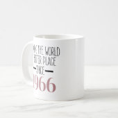 1966 Birthday 60 60th Years Old Gifts Women Mom Koffiemok (Voorkant links)