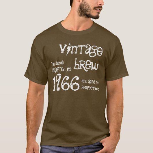 1966  Brew 50th Birthday Funny Gift T-shirt (Voorkant)
