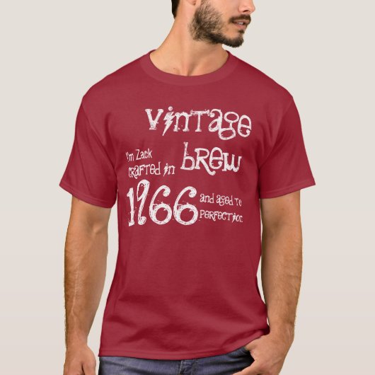 1966 Brew 50th Birthday Funny Gift T-shirt (Voorkant)