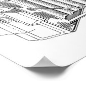 1966 camera patenttekenafdrukken poster (Hoek)