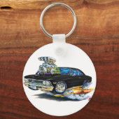 1966 Chevelle Black Car Sleutelhanger (Voorkant)