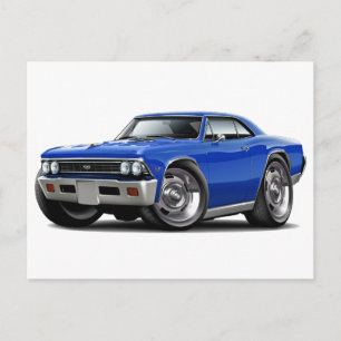 1966 Chevelle Blue Car Briefkaart