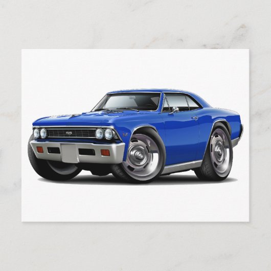 1966 Chevelle Blue Car Briefkaart (Voorkant)