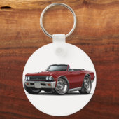 1966 Chevelle Maroon Convertible Sleutelhanger (Voorkant)