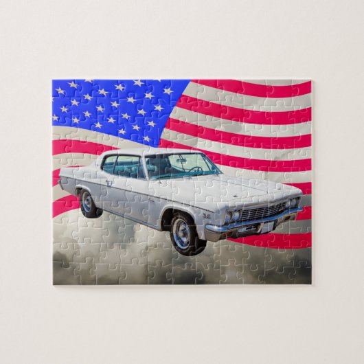 1966 Chevrolet Caprice with American Flag Legpuzzel (Horizontaal)