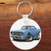 1966 Coronet Lt Blue Car Sleutelhanger (Voorkant)