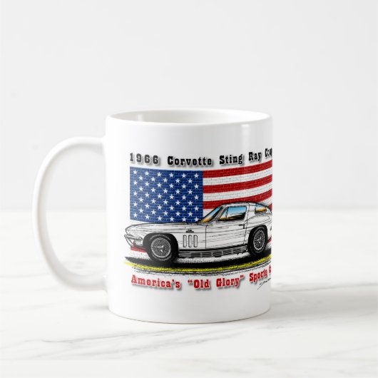 1966 Corvette Coupe Coffee Mok (Links)