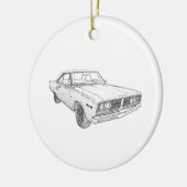 1966 Dodge Coronet Mopar Muscle Tekening Keramisch Ornament (Links)