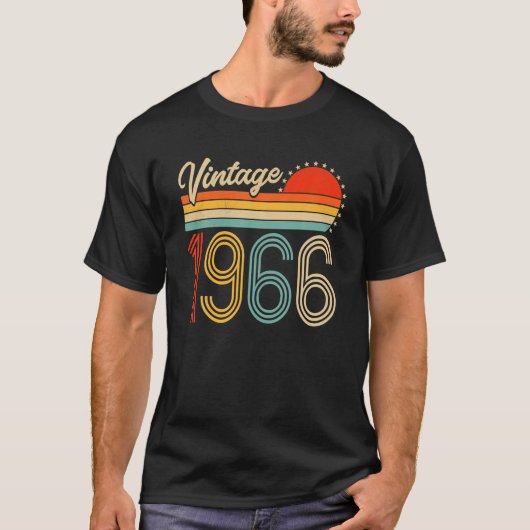  1966 geboren in 1966 56e verjaardag gif 56 t-shirt (Voorkant)