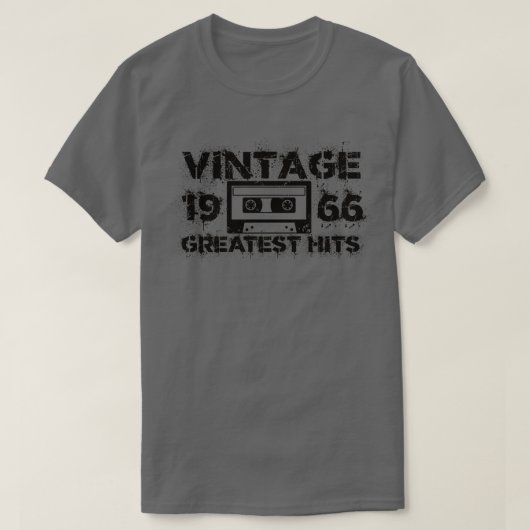 1966 Grootste Hits  Zwart T-shirt (Design voorkant)