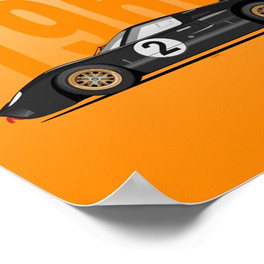 1966 GT40 MK2 Winner Poster (Hoek)