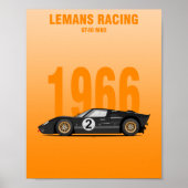 1966 GT40 MK2 Winner Poster (Voorkant)
