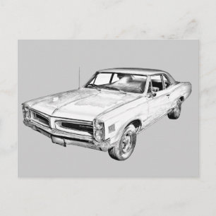 1966 Illustratie van Pontiac Lemans Briefkaart