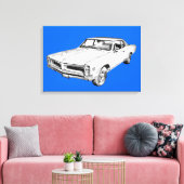 1966 Illustratie van Pontiac Lemans Canvas Afdruk (Insitu (Woonkamer))