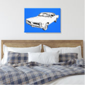 1966 Illustratie van Pontiac Lemans Canvas Afdruk (Insitu (Slaapkamer))