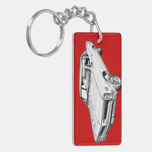 1966 Illustratie van Pontiac Lemans Sleutelhanger (Voorkant Links)