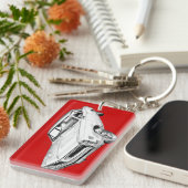 1966 Illustratie van Pontiac Lemans Sleutelhanger (Voorkant Rechts)