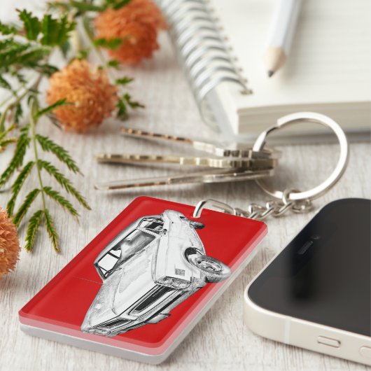 1966 Illustratie van Pontiac Lemans Sleutelhanger (Voorkant Rechts)