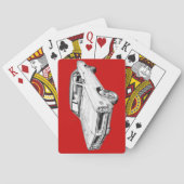 1966 Illustratie van Pontiac Lemans Speelkaarten (Achterkant)