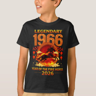 1966 Jaar Van Het Vuurpaard 60e Verjaardag Chinees T-shirt
