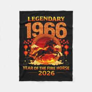 1966 Jaar Van Het Vuurpaard 60ste Verjaardag Chine Fleece Deken