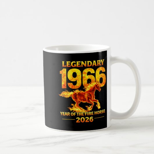 1966 Jaar Vuur Paard 60e Design Koffiemok (Rechts)