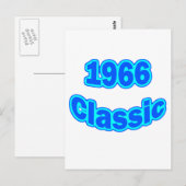 1966 Klassiek blauw Briefkaart (Voorkant / Achterkant)