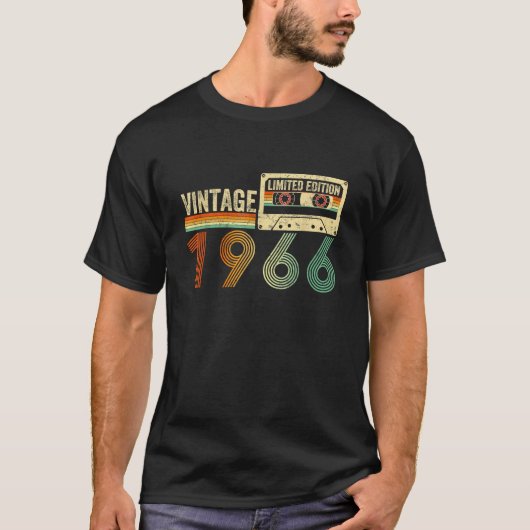 1966 Klassiek ontwerp 60ste geschenk voor grappig T-shirt (Voorkant)