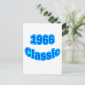 1966 Klassieke blauw Briefkaart (Staand voorkant)