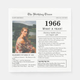 1966 Krant Verjaardagsfeestje Servet