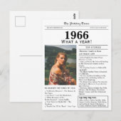 1966 Kranten Geboortsdag Briefkaart (Voorkant / Achterkant)