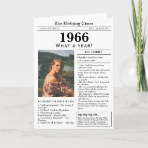 1966 Kranten Verjaardagskaart Kaart