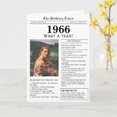 1966 Kranten Verjaardagskaart Kaart (Gele Bloem)