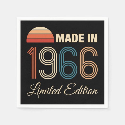 1966 Limited Edition 60e Verjaardag Servet (Voorkant)