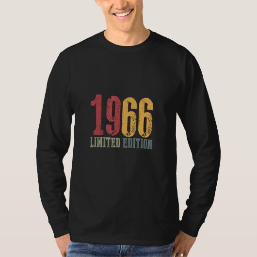 1966 Limited Edition Birthday Vintage Retro T-shirt (Voorkant)