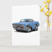 1966 Machete Olds Lt. Blue Car Kaart (Gele Bloem)