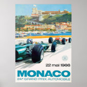 1966 MONACO Grand Prix Racing Poster (Voorkant)