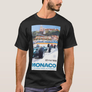 1966 MONACO Grand Prix Racing Poster Classic T-Shi T-shirt