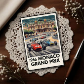 1966 Monaco Grand Prix Vintage Briefkaart
