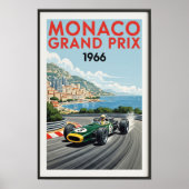 1966 Monaco Grand Prix  Wall Poster (Voorkant)