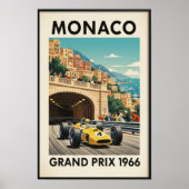 1966 Monaco Grand Prix  Wall Poster (Voorkant)
