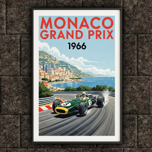 1966 Monaco Grand Prix Wall Poster